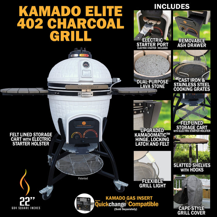 Vision Grills Elite Series XR402 Deluxe Ceramic Kamado Grill