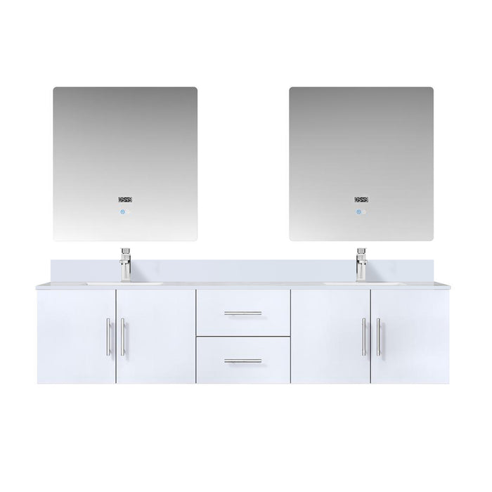 Lexora Home Geneva Bath Vanity with White Quartz Countertop