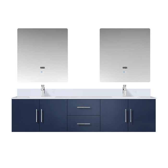 Lexora Home Geneva Bath Vanity with White Quartz Countertop