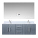 Lexora Home Geneva Bath Vanity with White Quartz Countertop