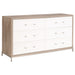 Essentials For Living Traditions Wrenn 6-Drawer Double Dresser 6140.NG/WHT-BSTL