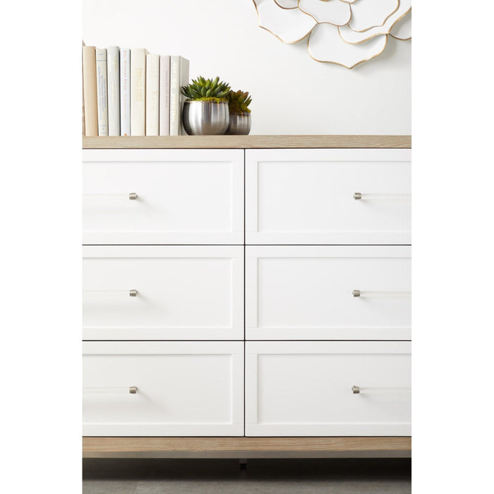 Essentials For Living Traditions Wrenn 6-Drawer Double Dresser 6140.NG/WHT-BSTL