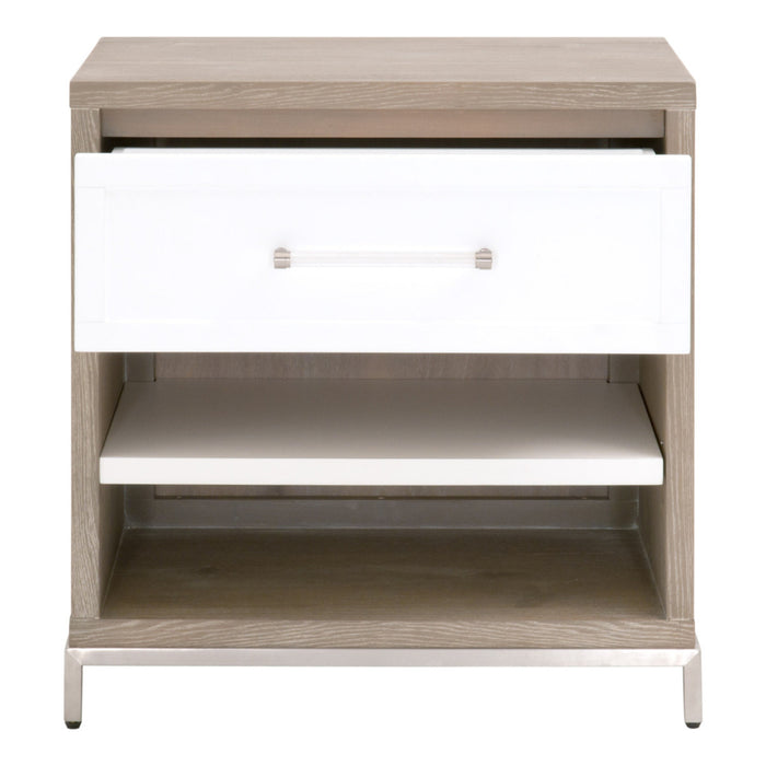 Essentials For Living Traditions Wrenn 1-Drawer Nightstand 6139.NG/WHT-BSTL