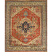 Pasargad Home Serapi Collection Hand-Knotted Rust Wool Area Rug- 9'11" X 13' 9" PB-10B IVO 10x14