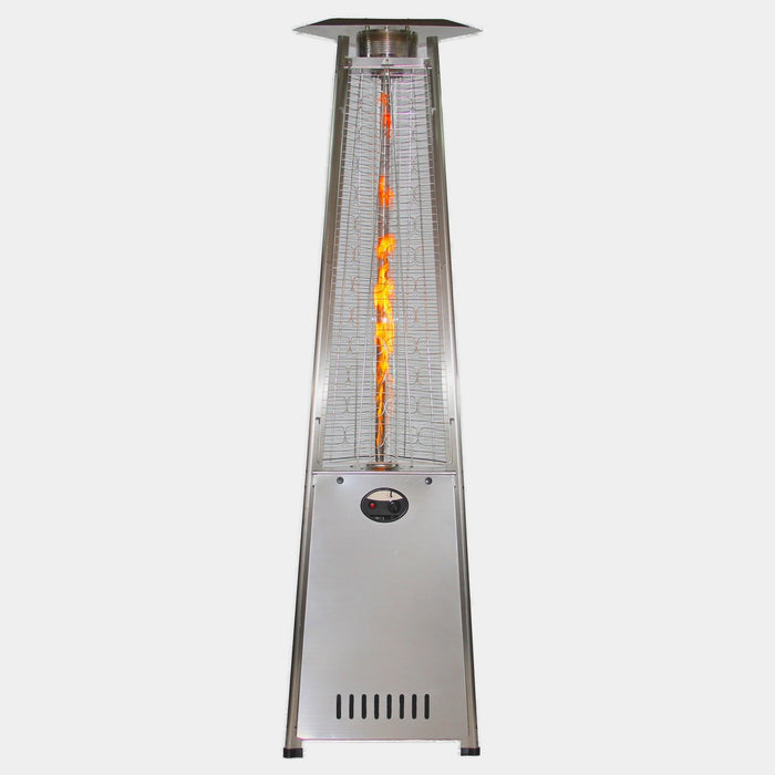 RADtec 93" Pyramid Flame Natural Gas Patio Heater - Stainless Steel Finish
