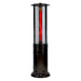 RADtec 80" Ellipse Flame Propane Patio Heater - Black with Ruby Glass 80-ELL-FLM-HT