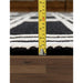Pasargad Home Edgy Collection Hand-Tufted Bamboo Silk & Wool Area Rug, 7' 9" X 9' 9", Black pvny-21 8x10