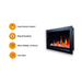 Litedeer Homes LiteStar Smart Electric Fireplace Insert with App Reflective Amber Glass