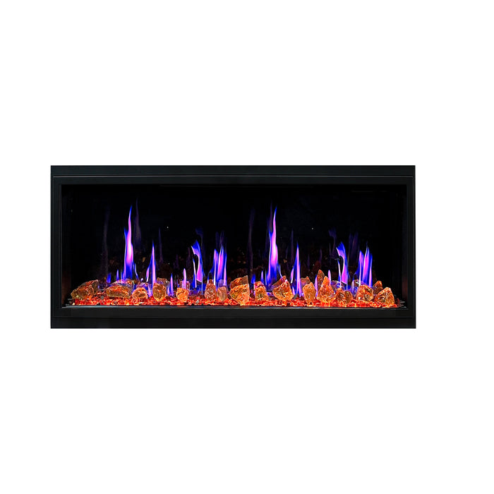 Litedeer Homes Latitude 45" Smart Electric Fireplace with Reflective Amber Glass - ZEF45XA