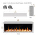 Litedeer Homes Latitude II 48" Smart Wall Mounted Electric Fireplace with APP Diamond-like Crystal - ZEF48XC