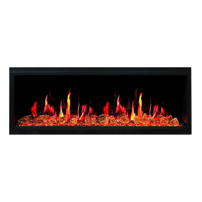Litedeer Homes Latitude II 58" Smart Wall Mounted Electric Fireplace with APP Reflective Amber Glass - ZEF58VA
