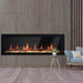 Litedeer Homes Latitude II 58" Smart Electric Fireplace with App Driftwood Log & River Rock - Black