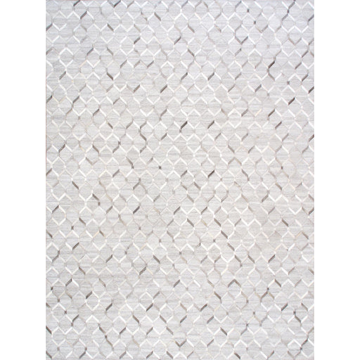 Pasargad Home Galaxy Collection Silver/Grey Cowhide&sar Area Rug- 4' 0'' X 6' 0'' ptx-3284 4x6