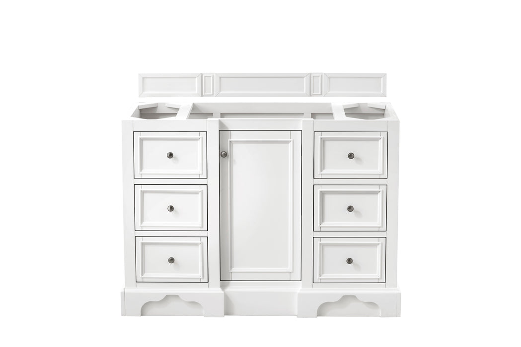 De Soto 48" Single Vanity Cabinet, Bright White