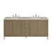Chicago 72" Double Vanity, Walnut Whisper