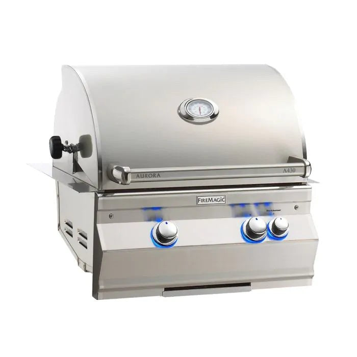 Fire Magic Aurora 24-Inch Built-In Grill with Infrared Burner & Analog Thermometer