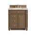 Bristol 30" Single Vanity, Saddle Brown, w/ 3 CM Tajnar Eclos Top
