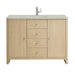 Gracyn 48" Single Vanity, Coastal Driftwood, w/ 3 CM Victorian Silver Quartz Top