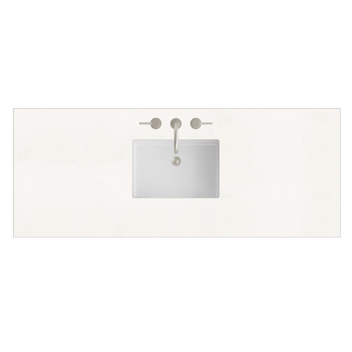 60" Single Top, 3 CM White Zeus Silestone w/ Sink