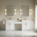 James Martin Vanities Bellshire 84" Dual Vanity Set with 24" Make-Up Counter