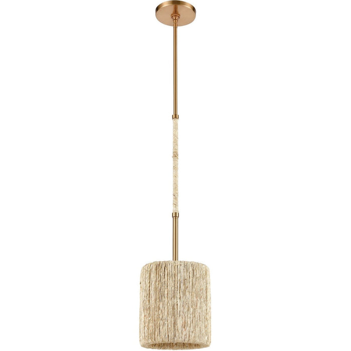 Abaca Satin Brass Mini Pendant