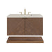 Marcello 36" Single Vanity, Chestnut, w/ 3 CM Siberian Silestone Top