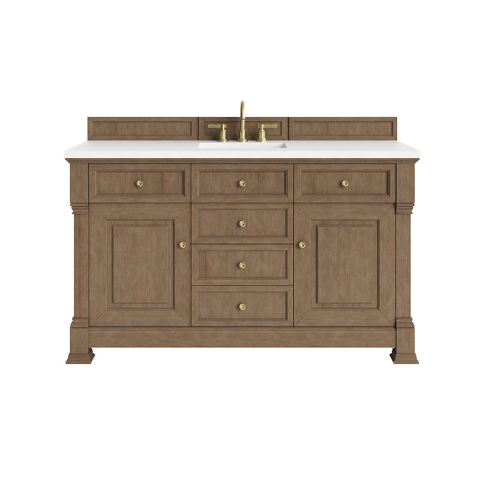 Brookfield 60" Single Vanity, Pecan