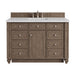 Bristol 48" Single Vanity, Saddle Brown, w/ 3 CM Tajnar Eclos Top w/FreePower Wireless Charger