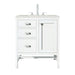 Addison 30" Single Vanity, Glossy White w/ 3 CM Lime Delight Silestone Top