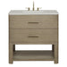 Lucian 36" Single Vanity, Pebble Oak, w/ 3 CM Siberian Silestone Widespread Top