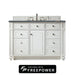 Bristol 48" Single Vanity, Bright White w/ 3 CM Parisien Bleu Silestone Top w/ FreePower Wireless Charger