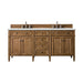 Brittany 72" Double Vanity, Saddle Brown, w/ 3 CM Tajnar Eclos Top