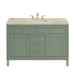 Chicago 48" Single Vanity, Smokey Celadon, w/ Single Hole 3CM White Zeus Silestone® Top & Backsplash