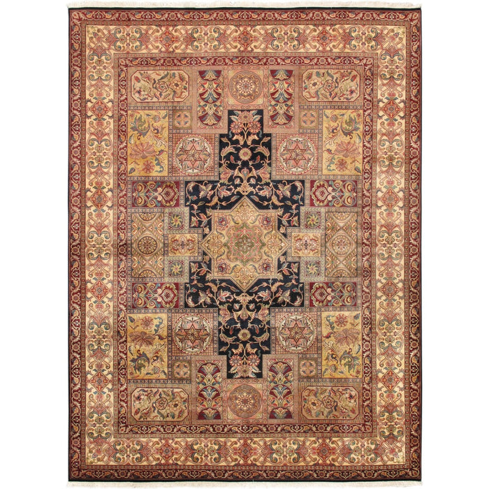Pasargad Home Agra Collection Hand-Knotted Lamb's Wool Area Rug- 9' 2" X 12' 2" PHB-2 9X12