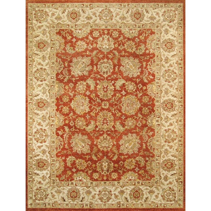 Pasargad Home Agra Collection Hand-Knotted Lamb's Wool Area Rug- 9' 11" X 14' 3" PSPT-008 10X14