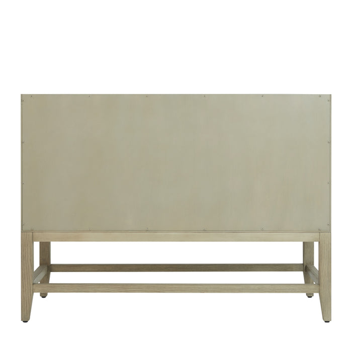 Emmeline 48" Single Vanity, Pebble Oak w/ 3 CM Parisien Bleu Silestone Top w/ FreePower Wireless Charger