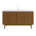 Laurent 60" Single Vanity, Honey Oak w/ 3 CM Ethereal Noctis Silestone Top