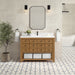 Malibu 48" Single Vanity, Amber Birch w/ 3 CM Victorian Silver Silestone Top w/ FreePower Wireless Charger