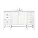 Addison 60" Single Vanity, Glossy White w/ 3 CM Ethereal Noctis Top