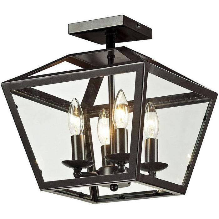 Alanna Oil Rubbed Bronze Semi Flush Mount