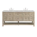 Breckenridge 72" Double Vanity, Serenity Blue, w/ 3 CM Lime Delight Quartz Top