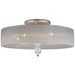 Alexis Antique Silver Semi Flush Mount