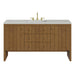 Hudson 60" Single Vanity, Honey Oak w/ 3 CM Lime Delight Silestone Top