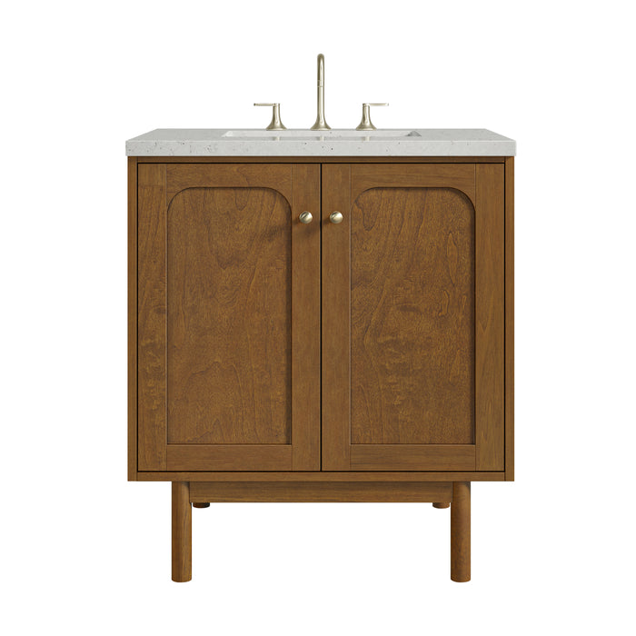 Laurent 30" Single Vanity, Honey Oak w/ 3 CM Lime Delight Silestone Top