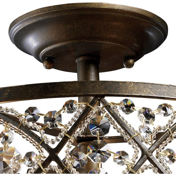 Amherst Antique Bronze Semi Flush Mount