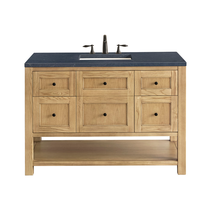 Breckenridge 48" Single Vanity, Bright White w/ 3 CM Parisien Bleu Top w/FreePower Wireless Charger