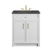 Bellshire 30" Single Vanity, Bright White w/ 3 CM Parisien Bleu Silestone Top