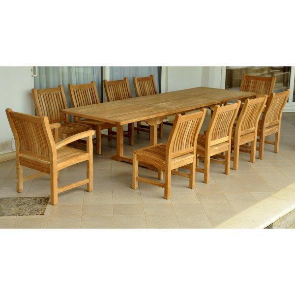 Anderson Teak Bahama Sahara 11-Pieces 10' Rectangular Dining Set Set-89