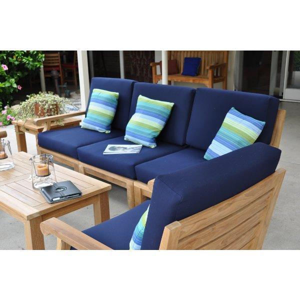 Anderson Teak Riviera Luxe 7-Pieces Modular Set With Rectangular Table B Set-97