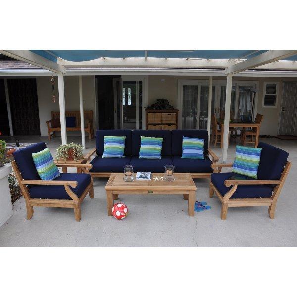 Anderson Teak Riviera Luxe 7-Pieces Modular Set With Rectangular Table B Set-97